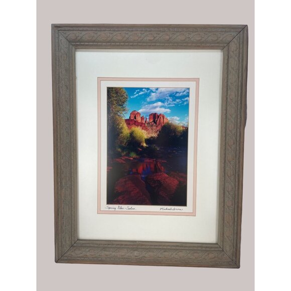 Spring Glow Sedona Color Photograph signed by Michael Irvine Stunning Scenic Fra - Picture 1 of 9